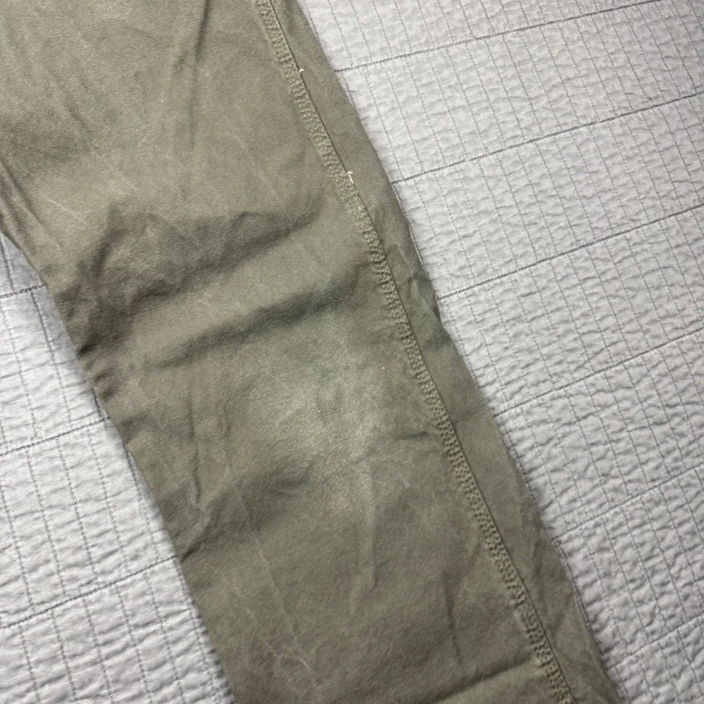 Dickies Mens 33x32 Carpenter Pants Olive Green Canvas Workwear Utility